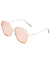 Bertha Women's Emilia 50mm Polarized Sunglasses In Rose Gold/pink