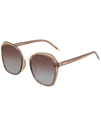 Bertha Women's Jade 58mm Polarized Sunglasses In Gold