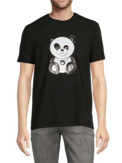 Bertigo Men's Freddie Panda Bear Graphic Tee In Black