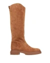 Bervicato Woman Boot Camel Size 11 Leather In Neutral