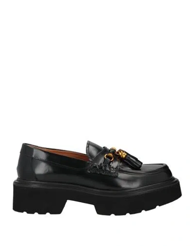 Bervicato Woman Loafers Black Size 7 Leather