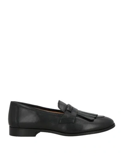 Bervicato Woman Loafers Black Size 8 Leather