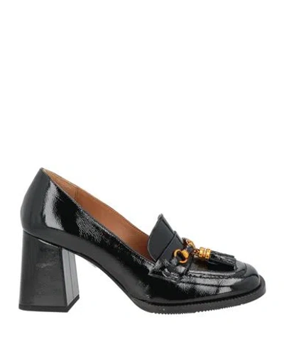 Bervicato Woman Loafers Black Size 8 Leather