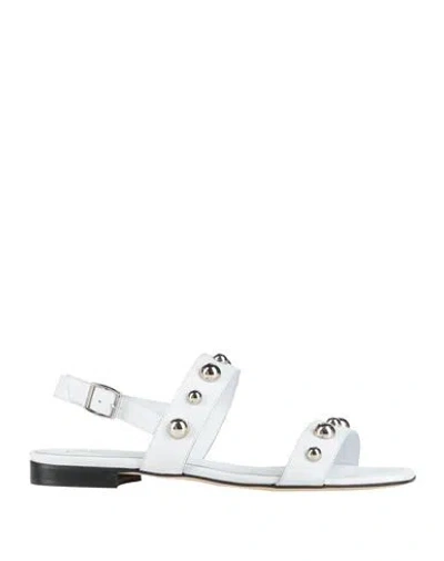 Bervicato Woman Sandals White Size 8 Leather