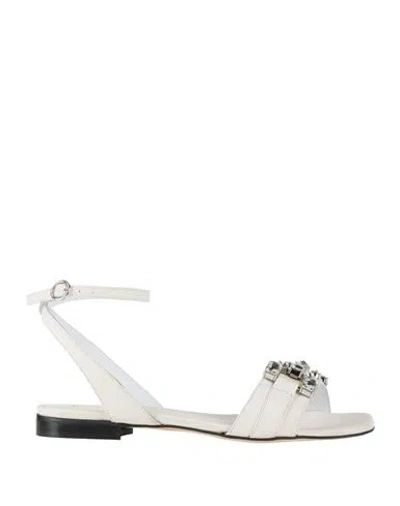 Bervicato Woman Sandals White Size 8 Leather