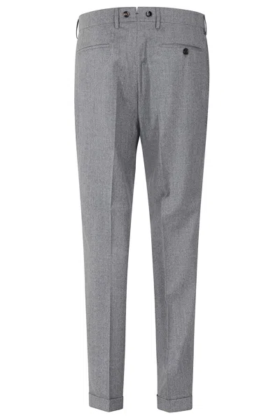 Berwich 2 Pinces Risvolto Al Fondo - Bottoni Bretella In Gray