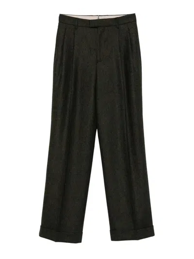 Berwich Pleated-details Trousers In Black