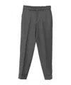 Berwich Alice Pressed-crease Turn-up Trousers In Gray