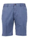 Berwich Blue Button Closure Tailored Shorts In Blue