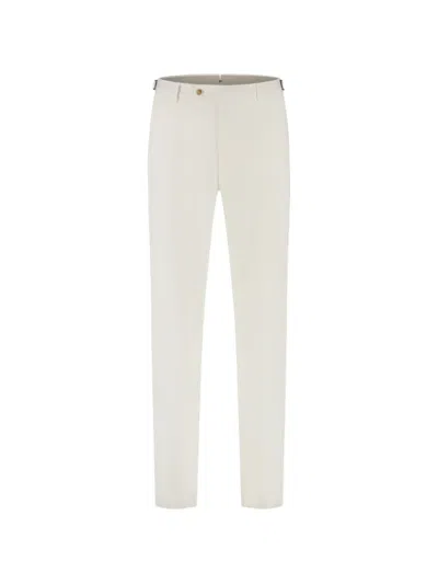 Berwich Buckle Tailored Trousers In White