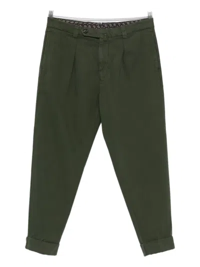 Berwich Chiaia Gd Pleated Trousers In Green