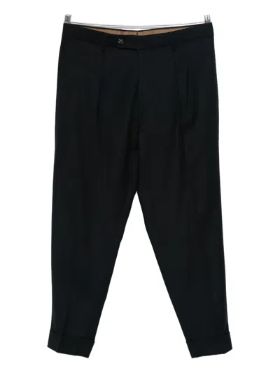 Berwich Chiaia Pleated Cuffed Trousers In Black