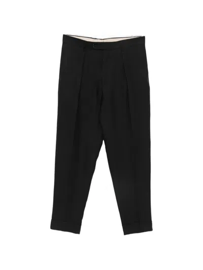 Berwich Chiaia Pleated Trousers In Black