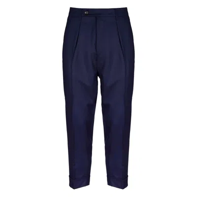 Berwich Chiaia Pleated Trousers In Blue