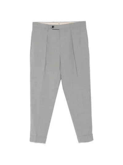 Berwich Chiaia Pleated Trousers In Gray