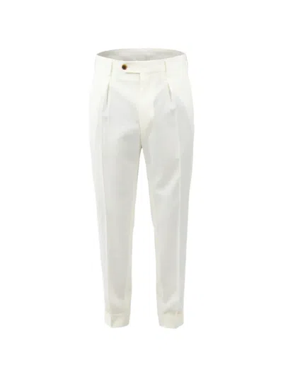 Berwich Chiaia Pleated Trousers In White
