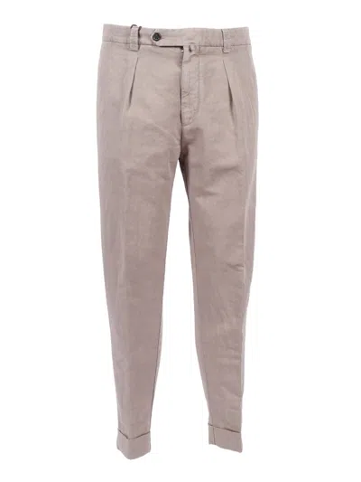 Berwich Chiaia Pleated Trousers In Neutral
