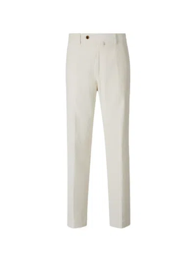 Berwich Corduroy Tailored Trousers In White