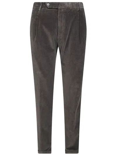 Berwich Corduroy Tapered Pants In Gray