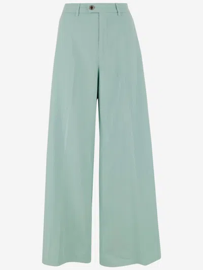 Berwich Cotton And Silk Stretch Trousers