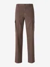 Berwich Twill Cargo Pants In Brown