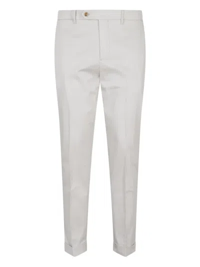 Berwich Pant Ventre Piatto Gabardina Stretch In White