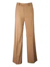Berwich Cotton Wide-leg Trousers In Brown