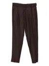 Berwich Drawstring Speckled Trousers In Brown