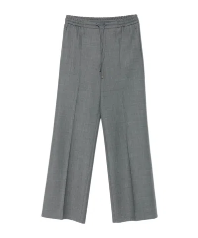 Berwich Elastic-waist Casual Trousers In Gray