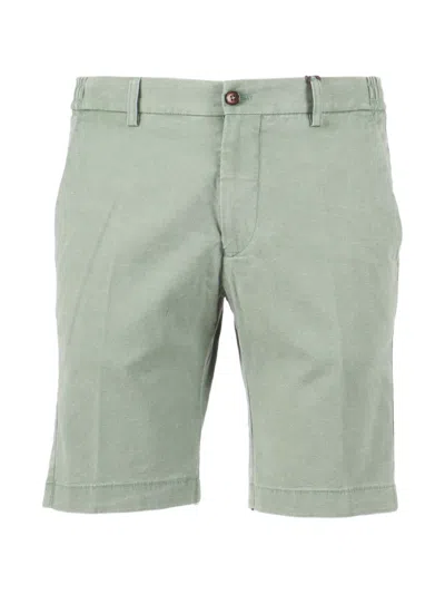 Berwich Garment-dyed Chino Shorts In Green