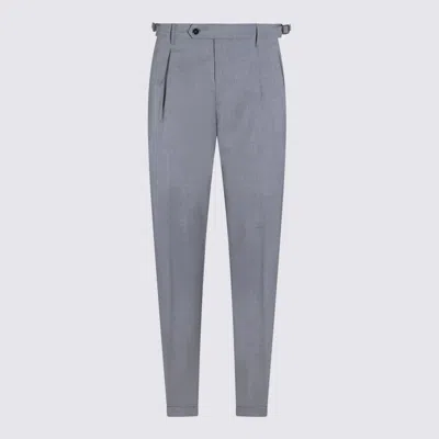 Berwich Grey Cotton Pants In Gray