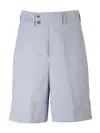 Berwich High Waisted Bermuda Shorts In Blue