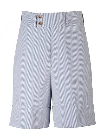 Berwich High Waisted Bermuda Shorts In Blue