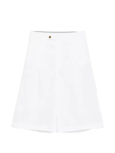 Berwich Linda Buttoned Shorts In White