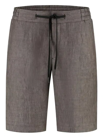 Berwich Linen Shorts In Brown