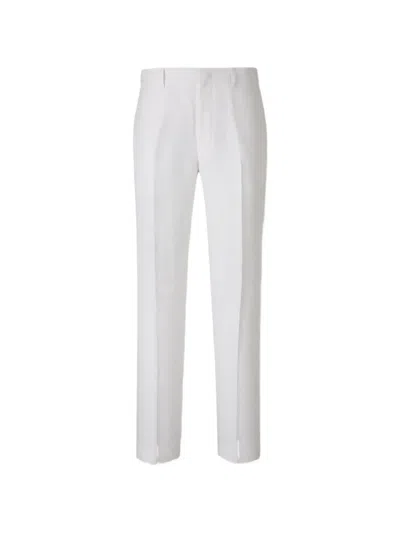 Berwich Lucano Belt-loops Trousers In White
