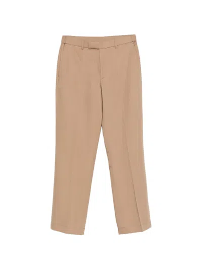 Berwich Lucano Pressed-crease Trousers In Neutral