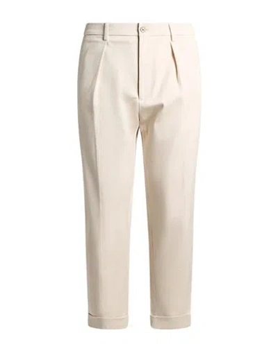Berwich Man Pants Beige Size 28 Cotton, Elastane In Nude