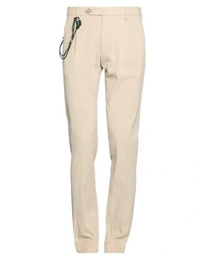 Berwich Man Pants Beige Size 30 Cotton, Elastane In Sand