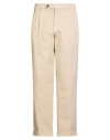 Berwich Man Pants Beige Size 38 Cotton, Elastane In Neutral