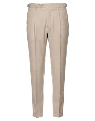 Berwich Man Pants Beige Size 38 Virgin Wool In Multi