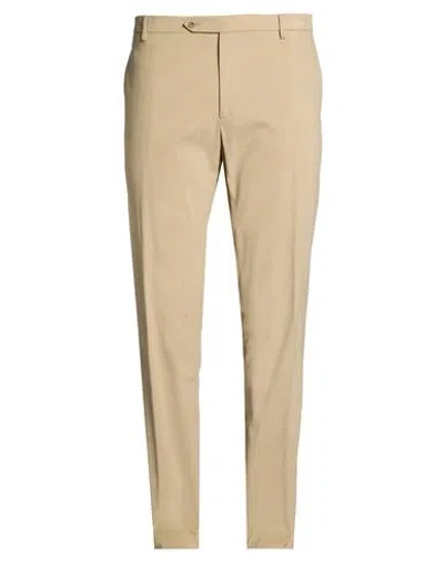 Berwich Man Pants Beige Size 40 Cotton, Elastane In Brown