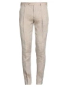 Berwich Man Pants Beige Size 38 Linen