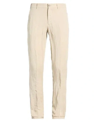 Berwich Man Pants Beige Size 40 Lyocell, Linen In Nude