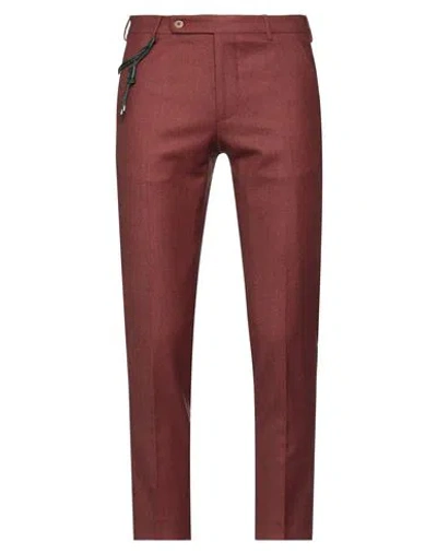 Berwich Man Pants Brick Red Size 30 Virgin Wool, Cotton, Nylon, Elastane