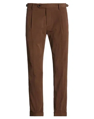Berwich Man Pants Brown Size 32 Cotton, Elastane