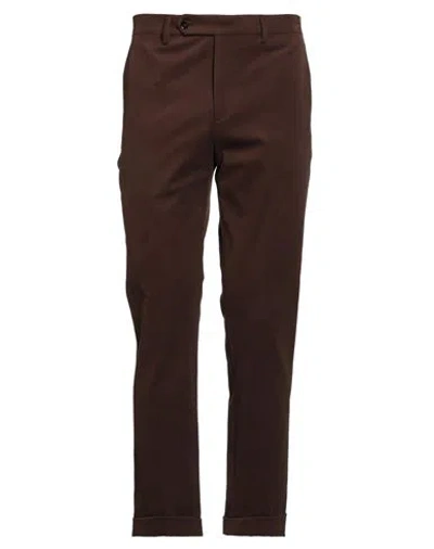 Berwich Man Pants Brown Size 34 Cotton, Elastane