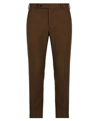 Berwich Man Pants Brown Size 34 Cotton, Elastane