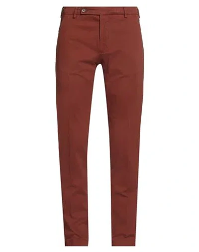 Berwich Man Pants Brown Size 38 Cotton, Elastane