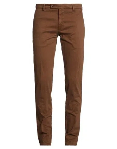 Berwich Man Pants Brown Size 40 Cotton, Elastane